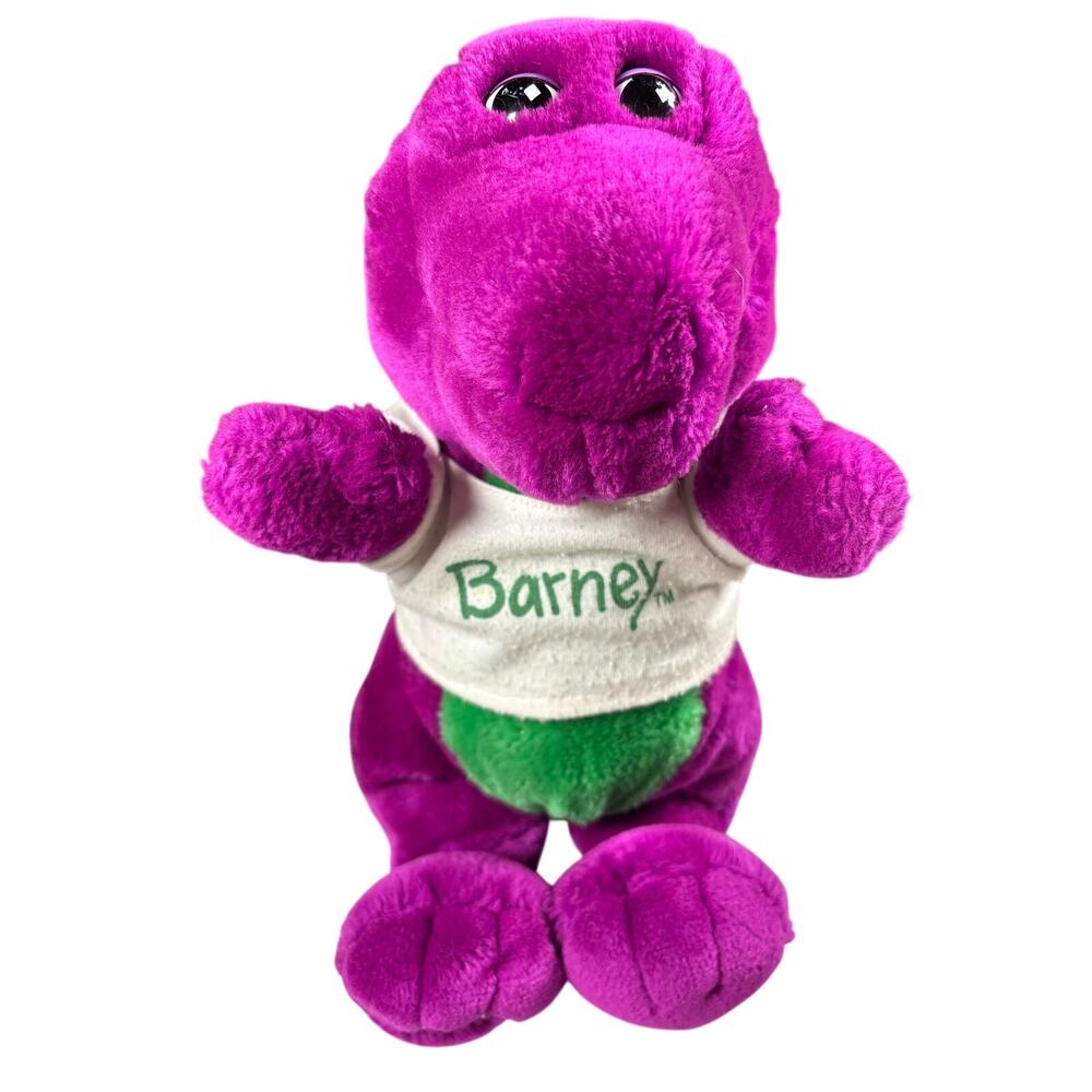 Barney the Dinosaur 14" Plush 1992 Lyons Group w/ Original T-Shirt Toy Vintage